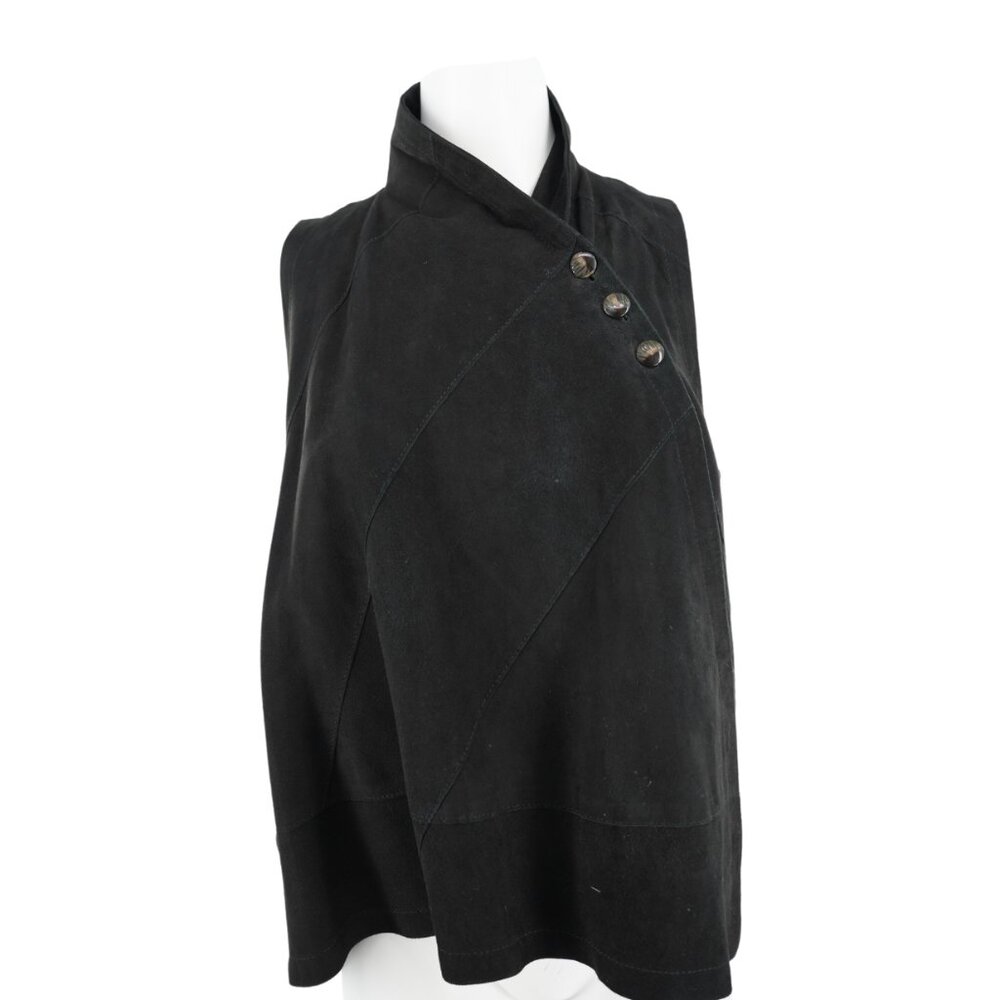 KUSHI Black Asymmetrical Vest Size Small/Medium